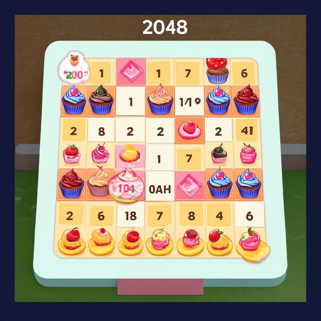 Chơi game 2048 Cupcake