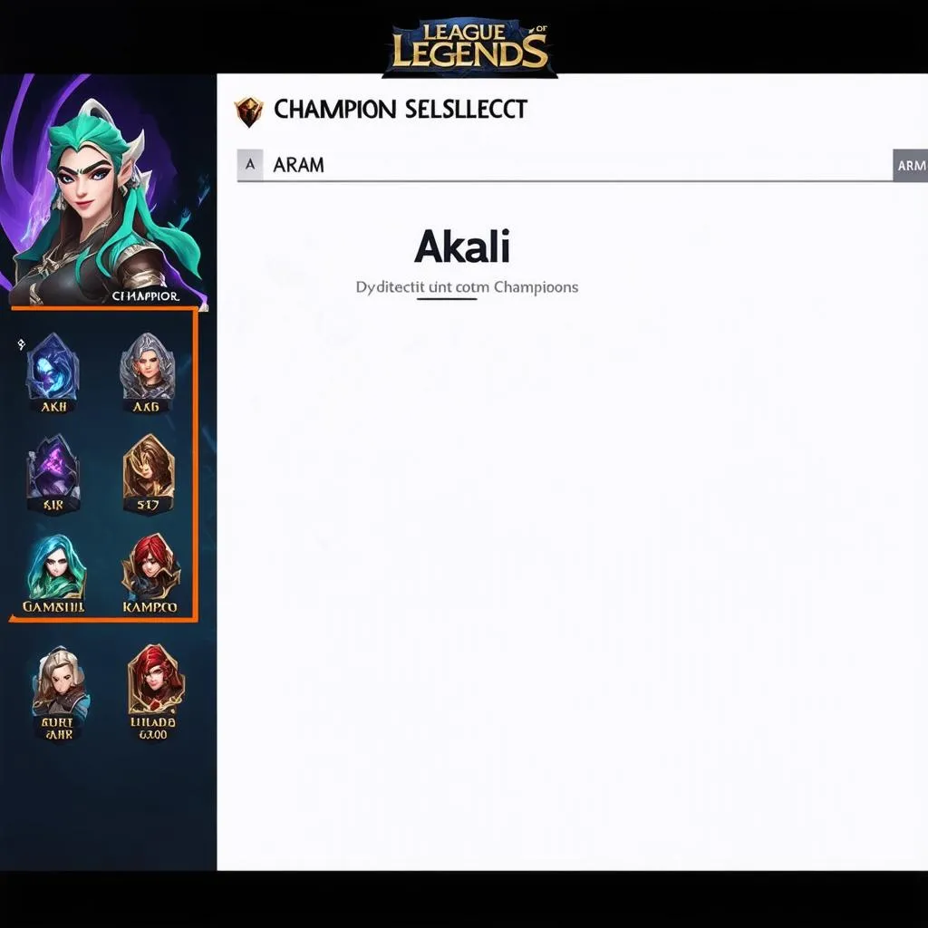 Akali Aram Champion Select