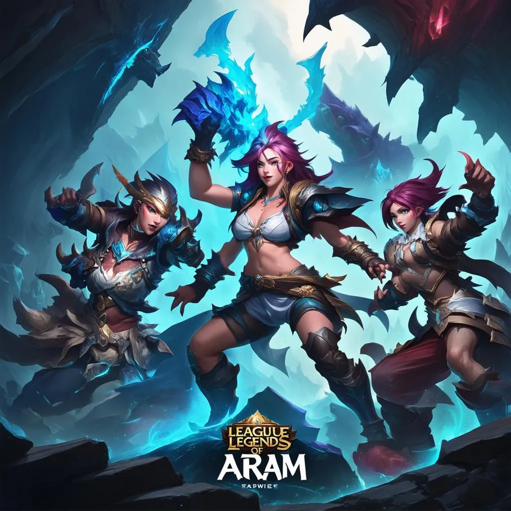 Intense team fight in League of Legends ARAM