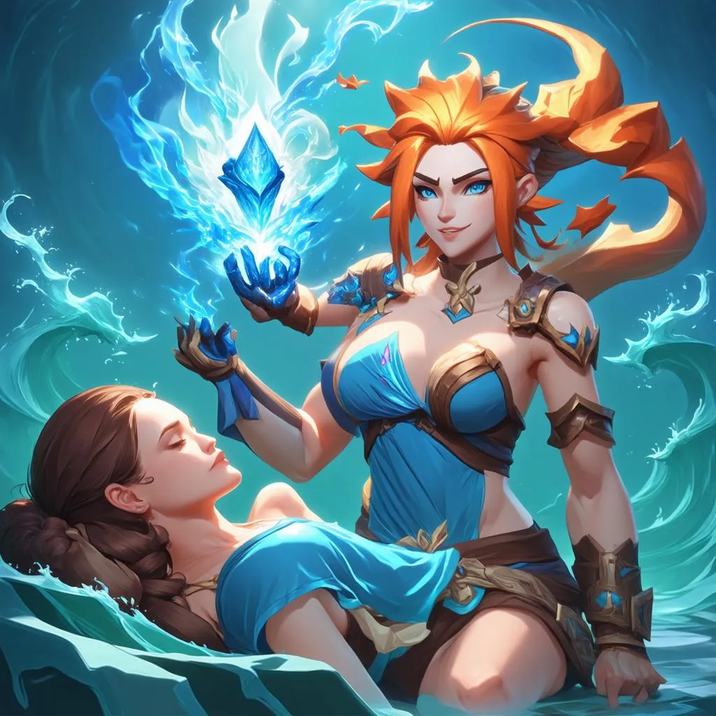 Nami healing an ally