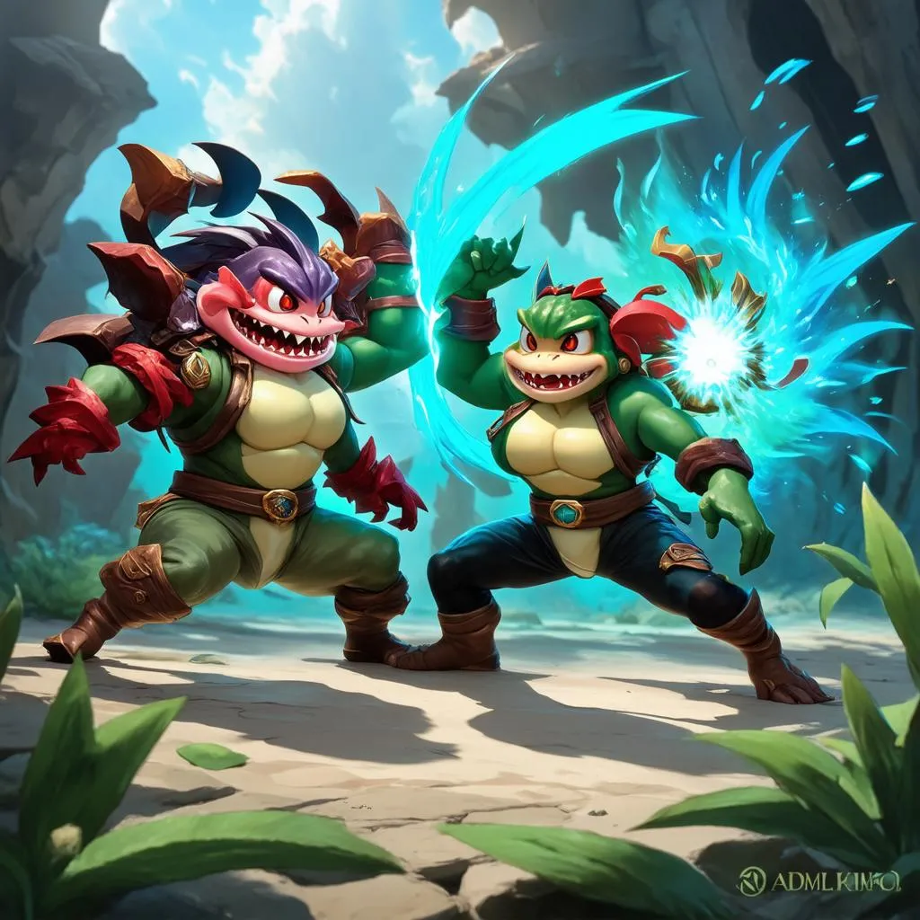 Senna và Tahm Kench giao tranh tổng