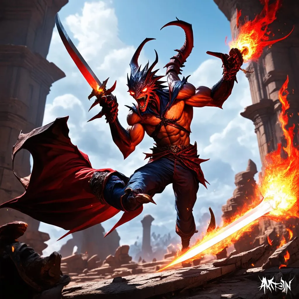 Aatrox Chiến Đấu Lee Sin