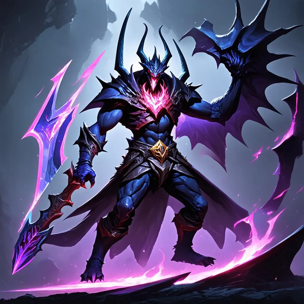 Aatrox cuồng kiếm hắc ám