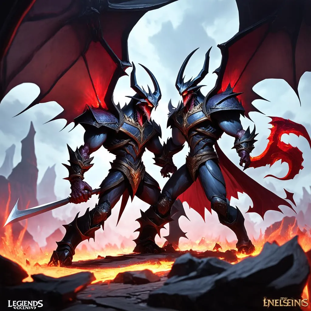 Aatrox vs Mordekaiser: Cuộc Chiến Kẻ Hủy Diệt và Chúa Tể Bóng Tối