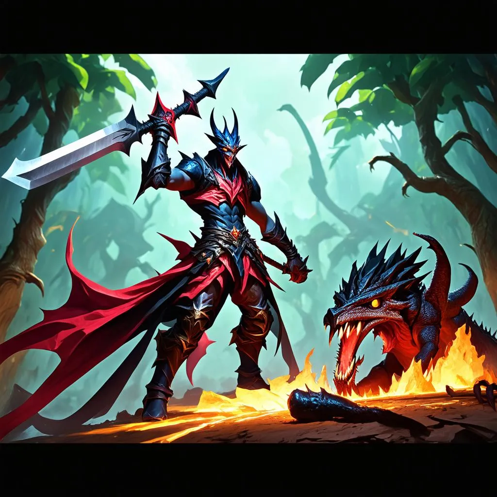 Aatrox Jungle: Cuồng Kiếm Hắc Ám Trỗi Dậy Từ Rừng Sâu