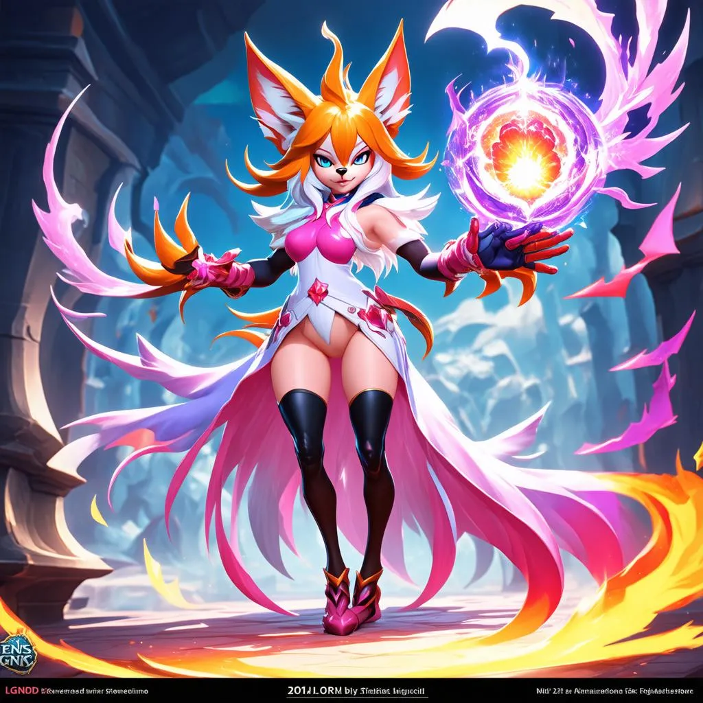 Ahri with her magical orb in Arena mode