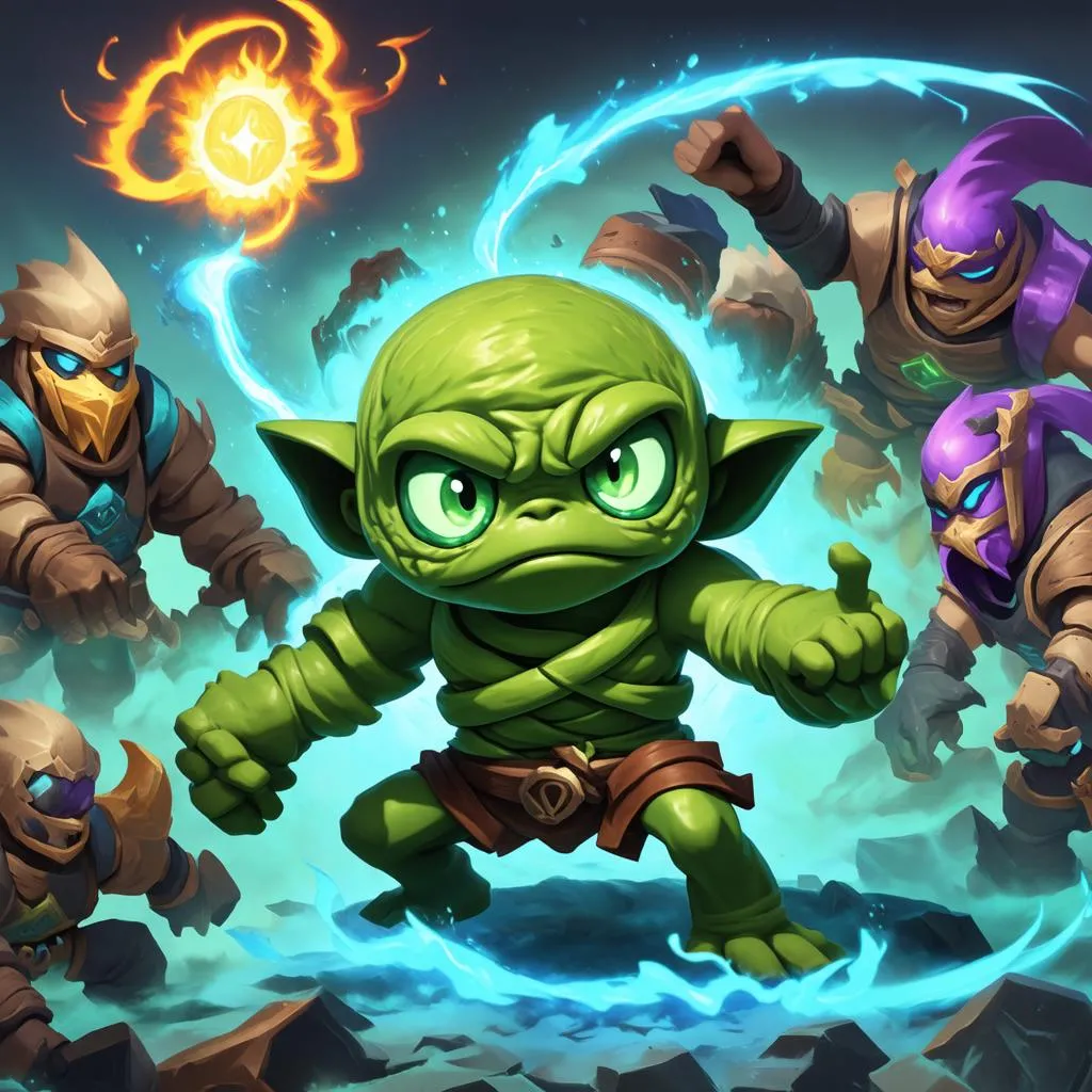 Amumu sử dụng Giam Cầm trong Aram