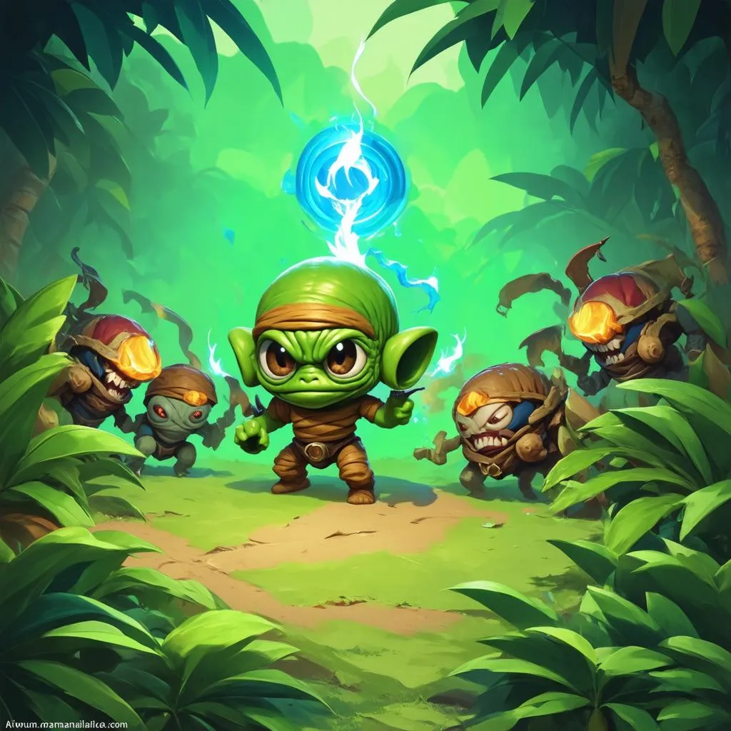 Amumu đi rừng tham gia giao tranh