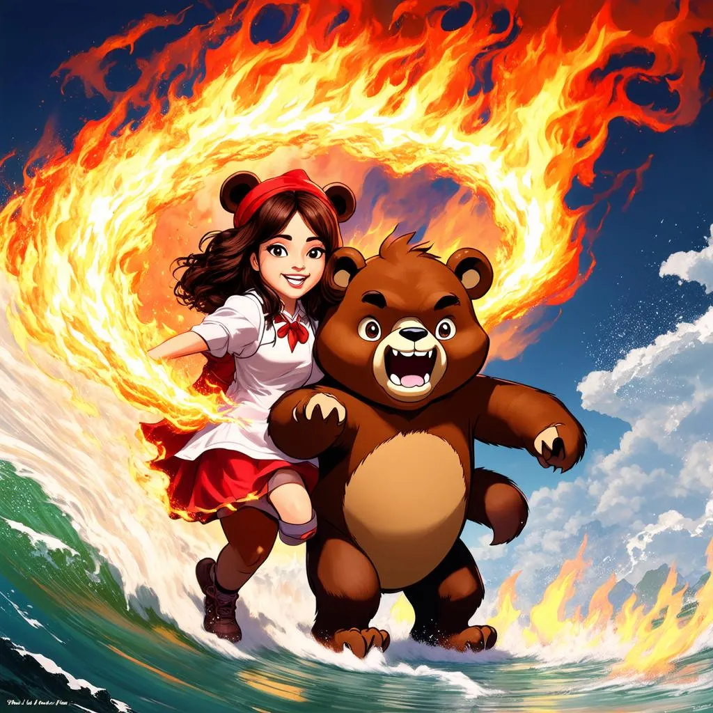 Annie and Tibbers Unleashing Fire Magic