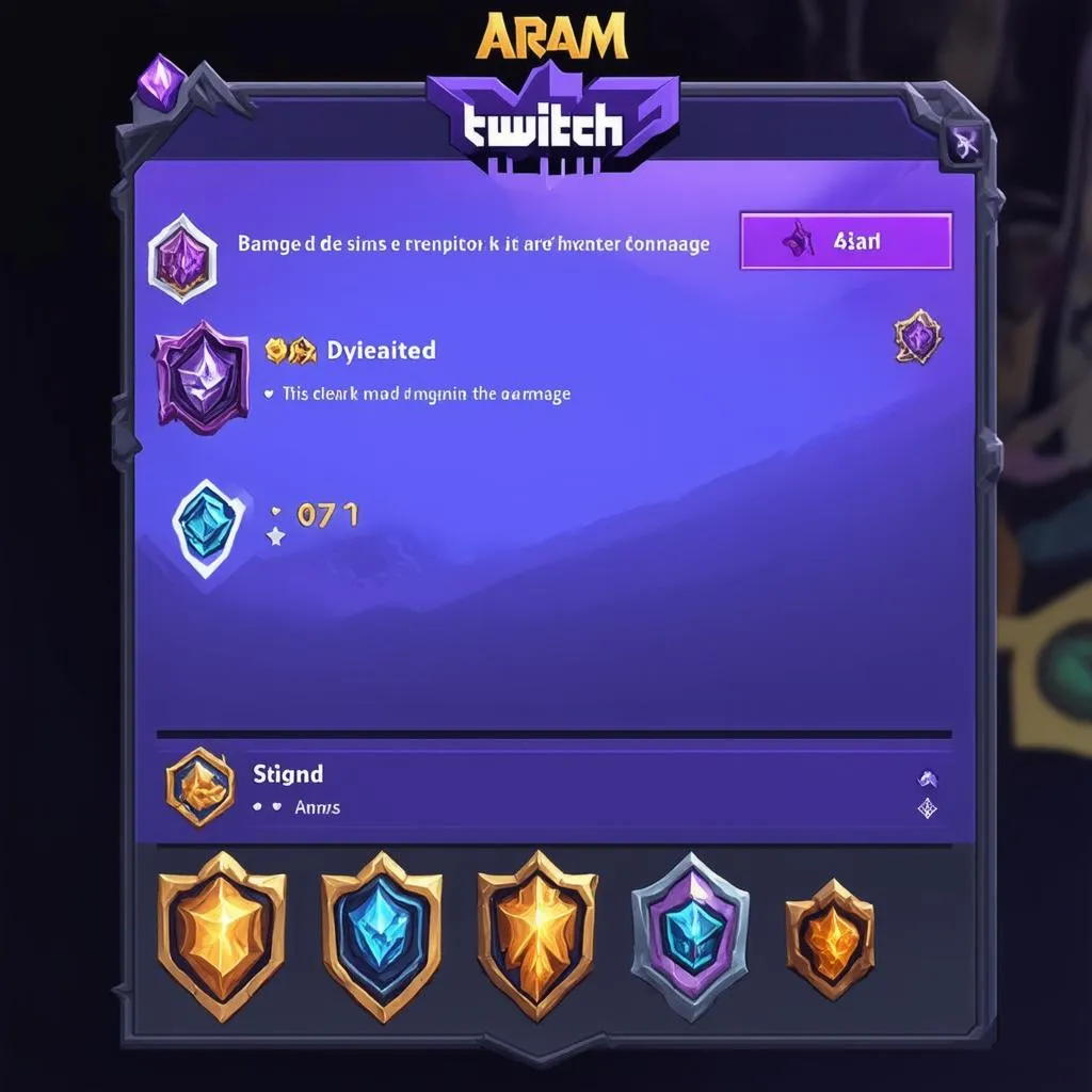 Trang bị cho AP Twitch Aram