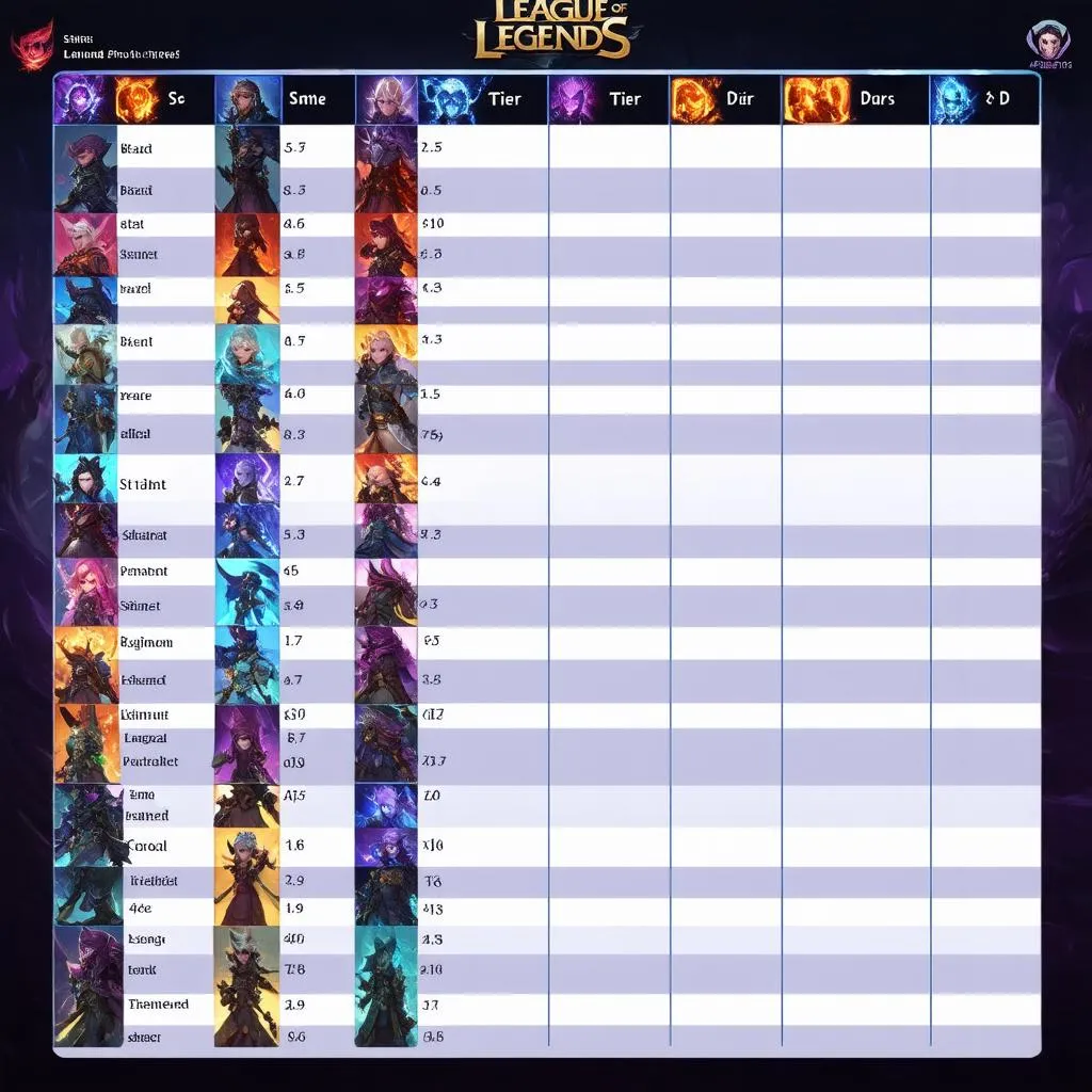 Top Tier List LOL