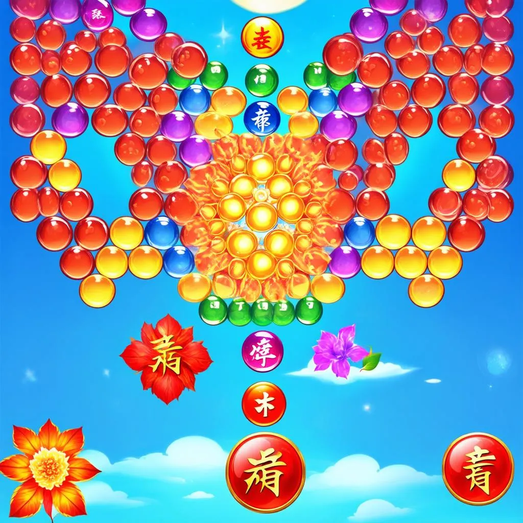 Game bắn bong bóng phong thủy