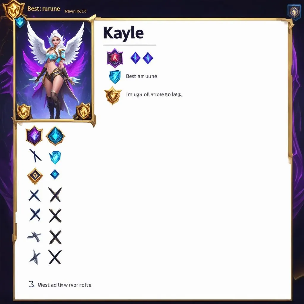 Bảng ngọc bổ trợ Kayle