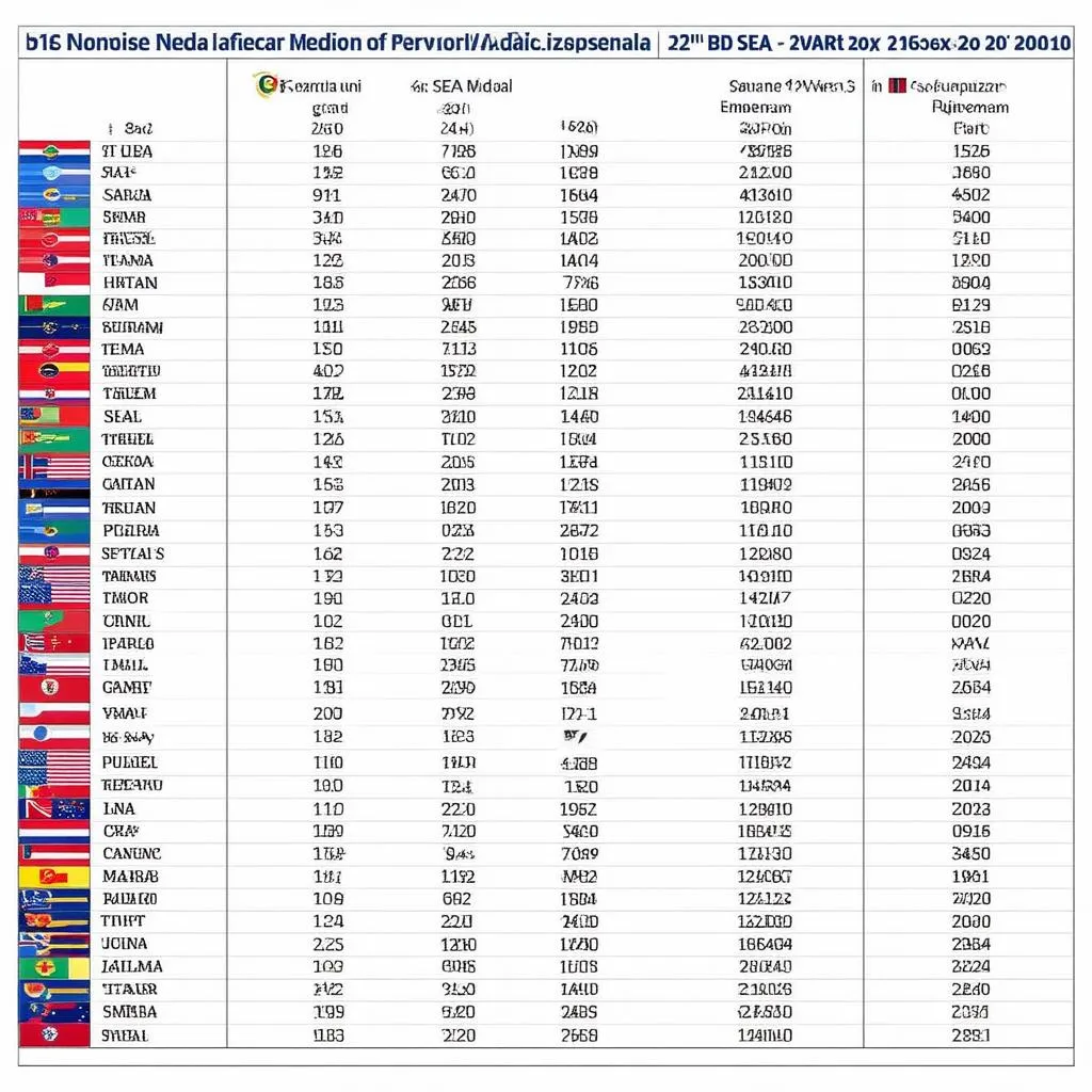 Bảng xếp hạng huy chương SEA Games 32