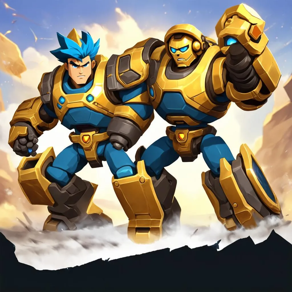 Garen-Blitzcrank-duo-in-Arena