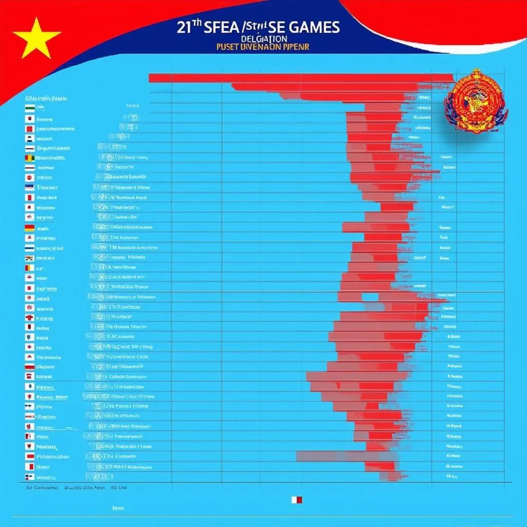 Biểu đồ thành tích đoàn thể thao Việt Nam tại SEA Games 21