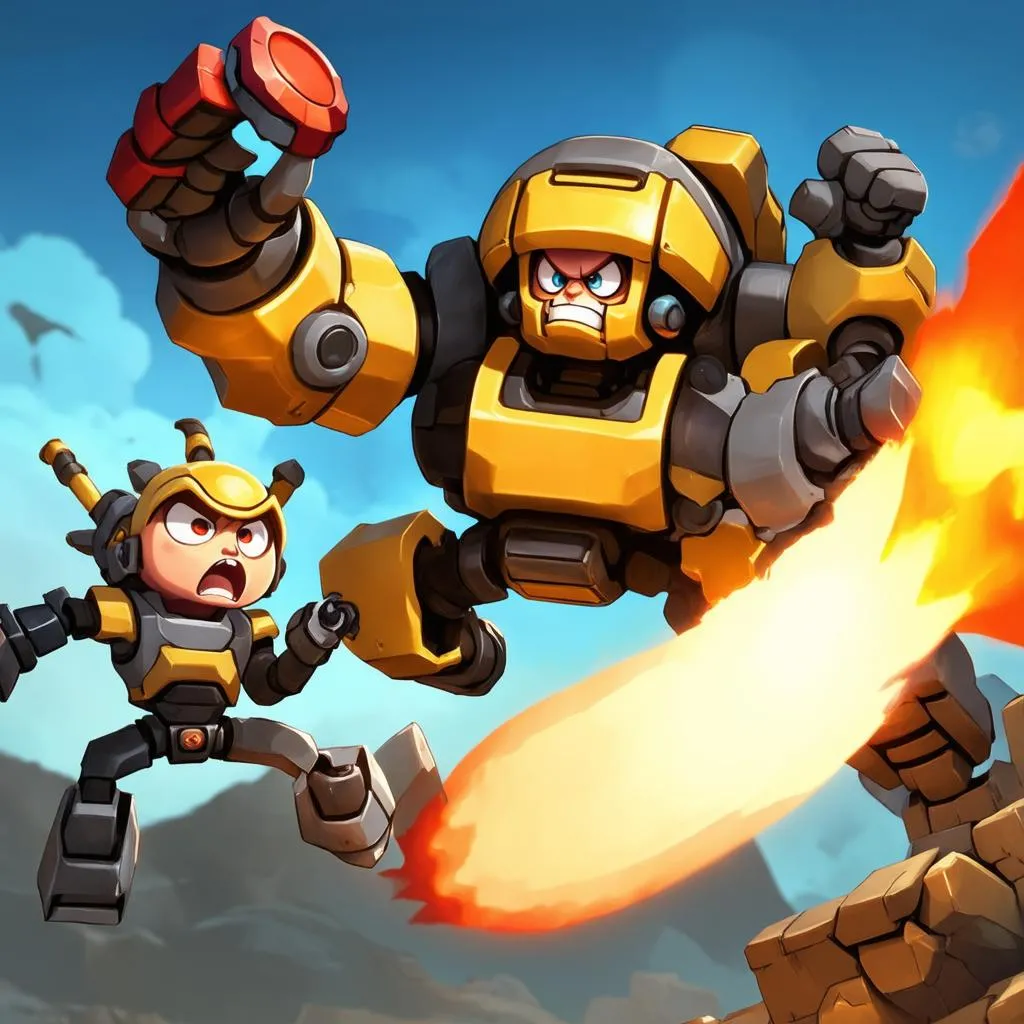 Blitzcrank đối đầu với các tướng khác