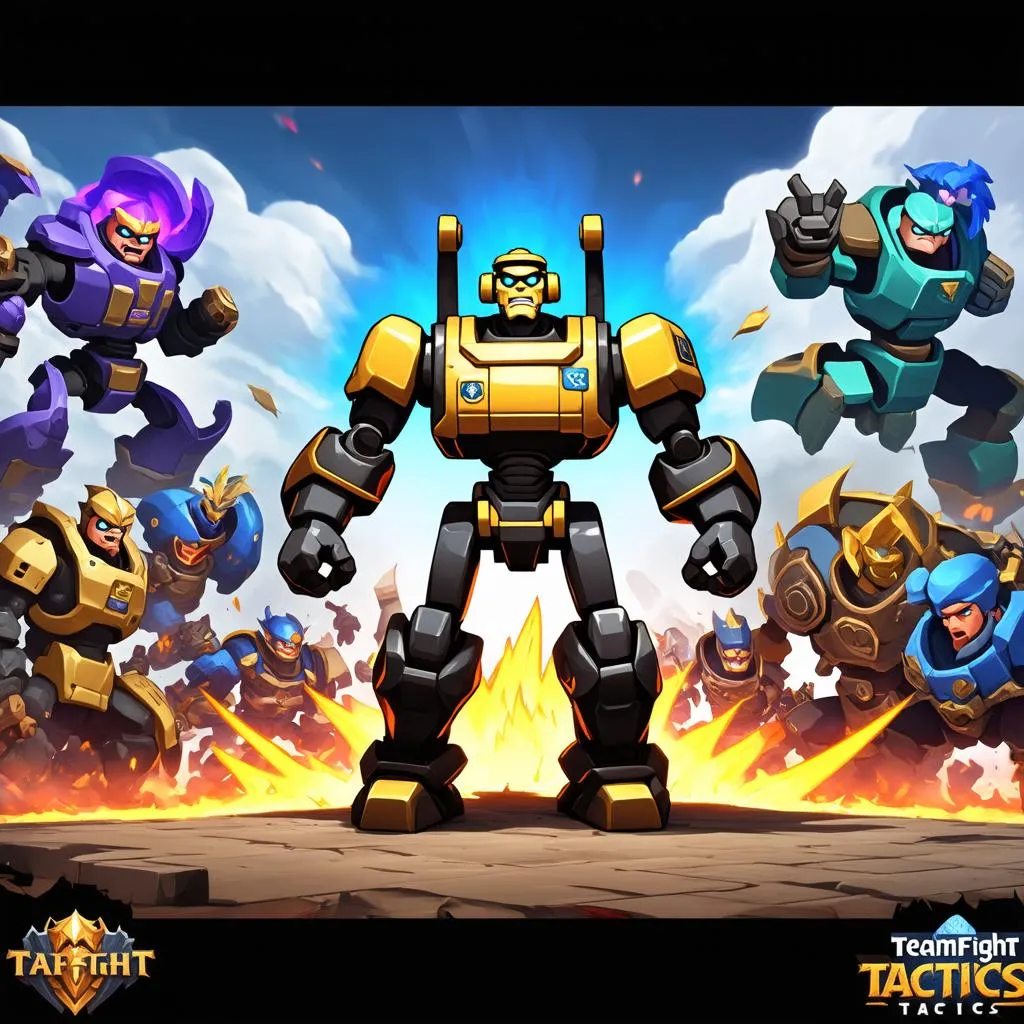 Blitzcrank ở giữa Đấu Trường Chân Lý