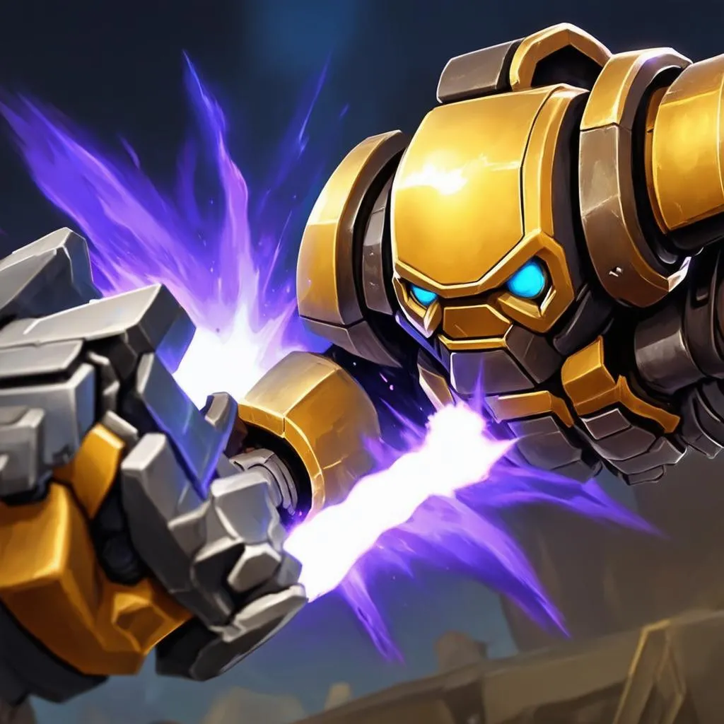 Blitzcrank kéo tướng địch