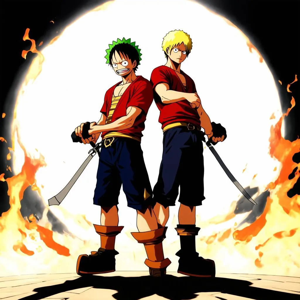 Bộ ba quái vật Luffy Zoro Sanji