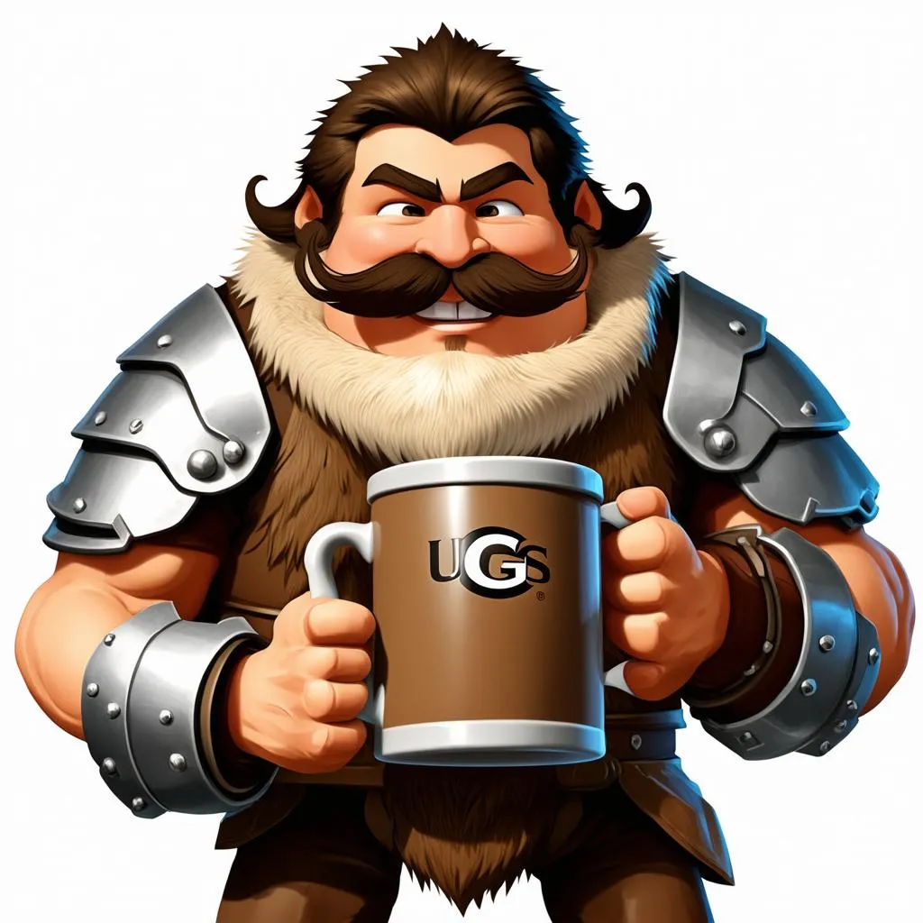 Braum cầm ly cà phê UGG