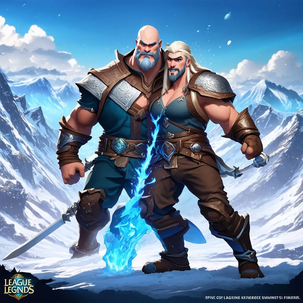 Braum và Ashe trong Liên Minh Huyền Thoại