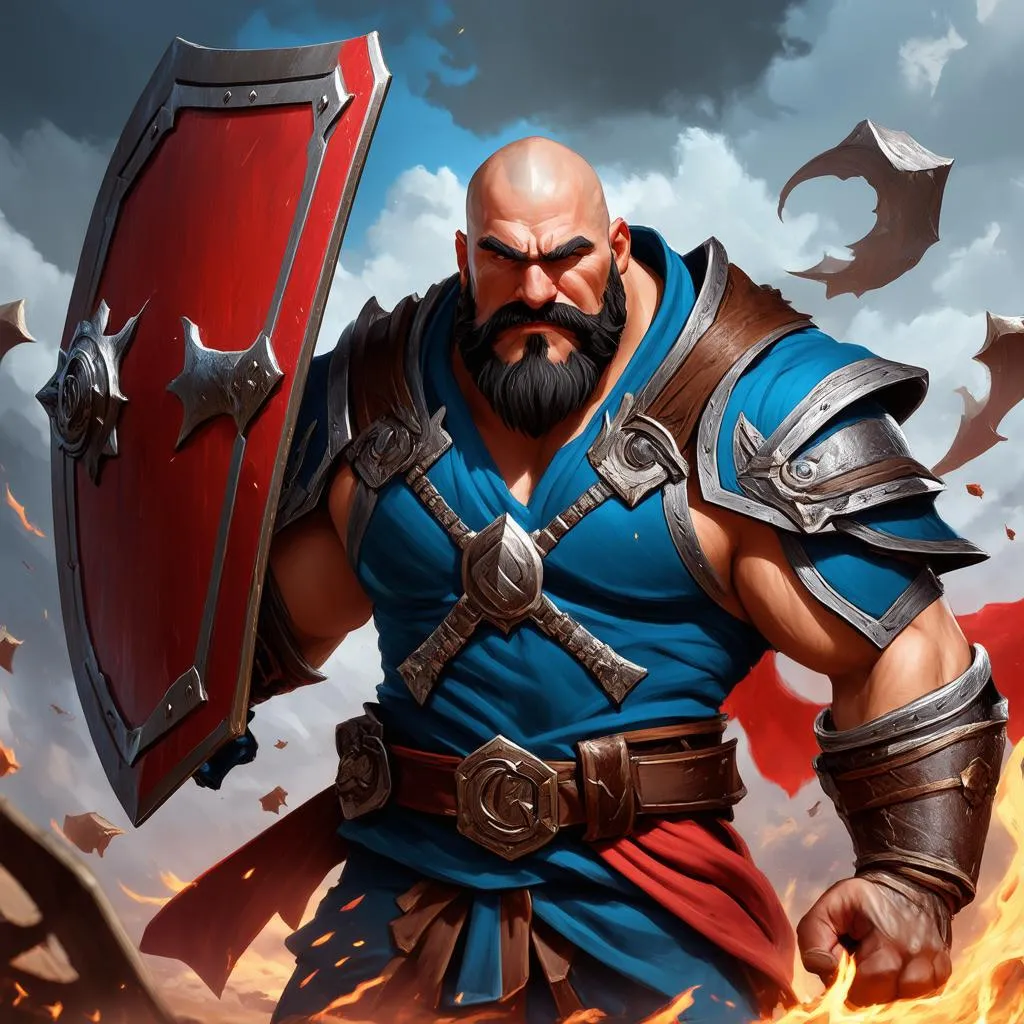 Braum che chắn cho đồng đội trong ARAM