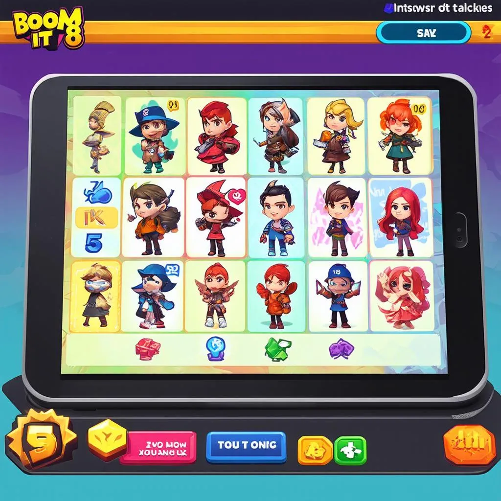 Các nhân vật trong game Boom It 8