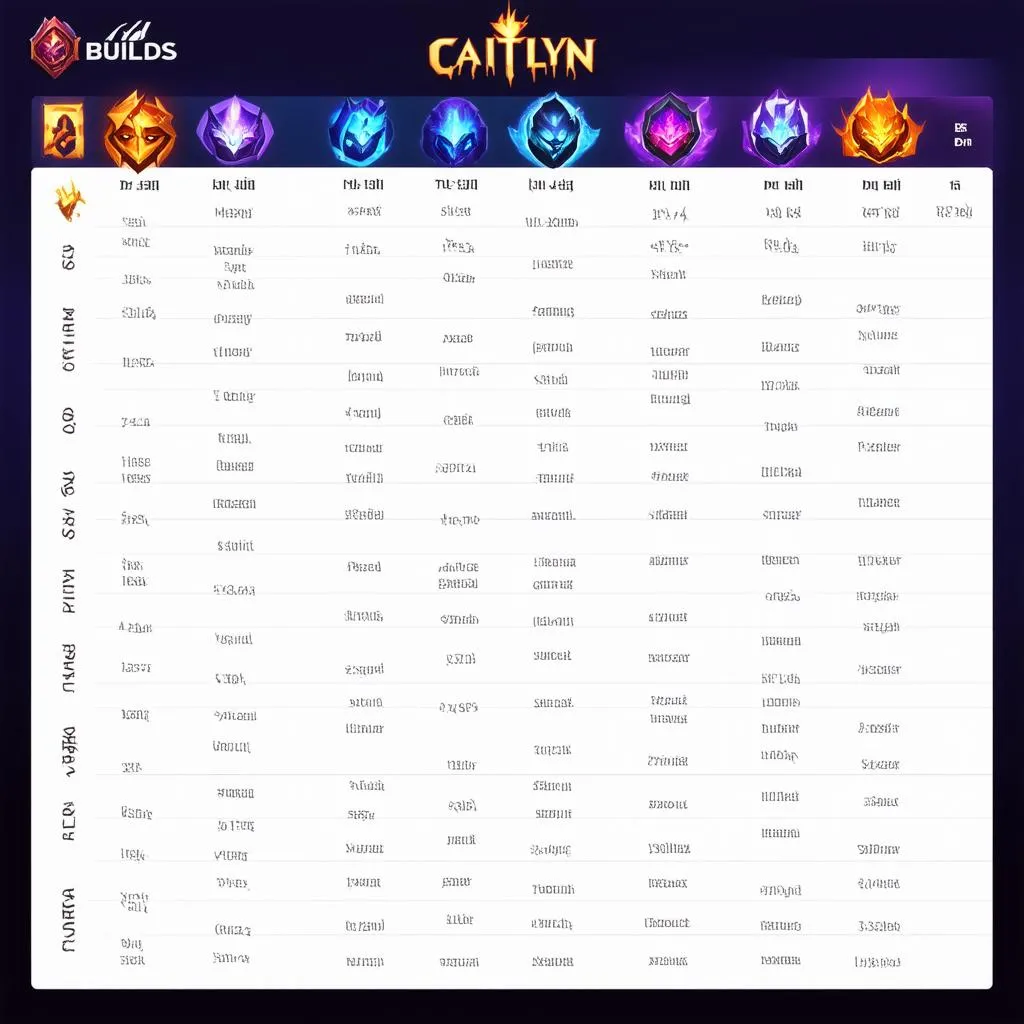 Caitlyn Build Comparison