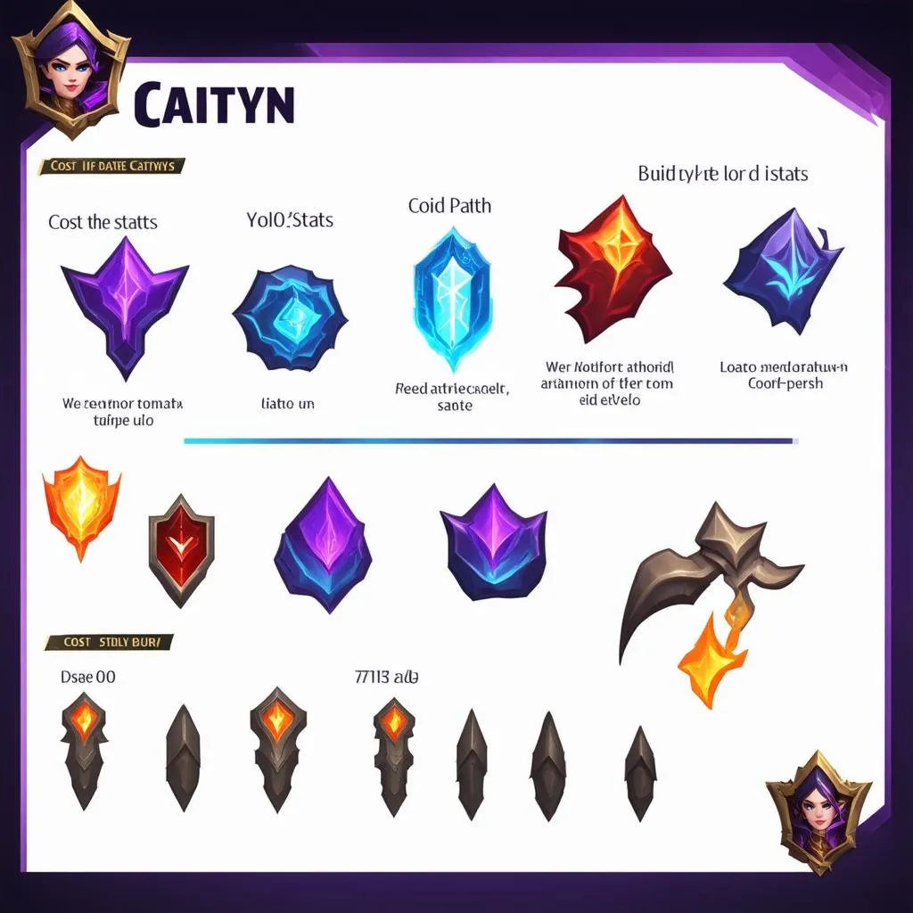 Caitlyn lol phân tích trang bị