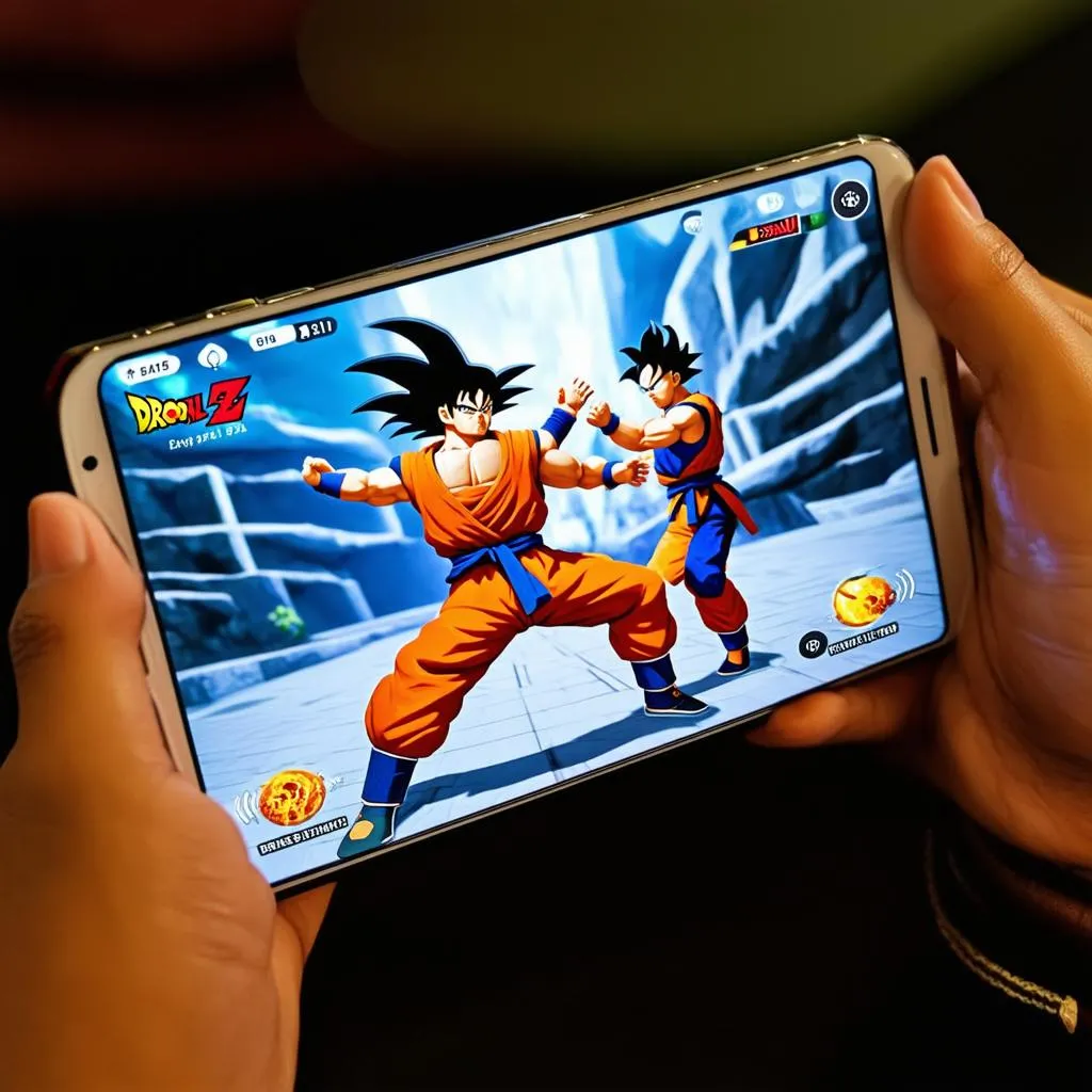 Chơi game Songoku trên điện thoại