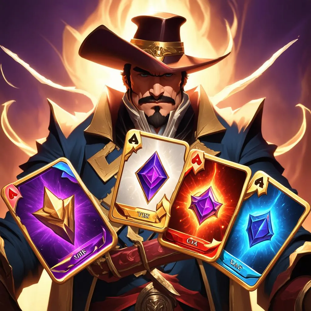 Twisted Fate tung chiêu Chọn Bài