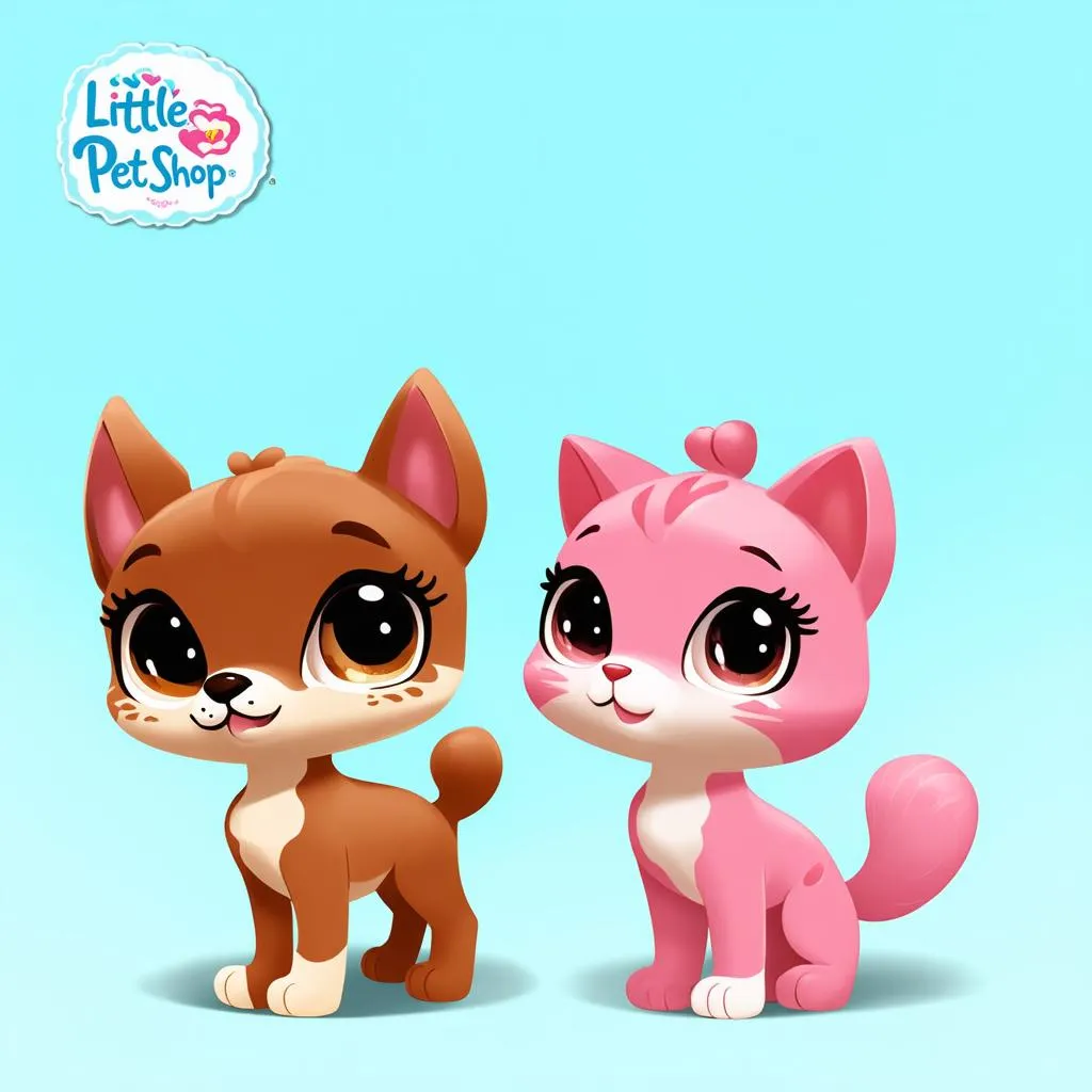 Chú Chó Cô Nâu và Chú Mèo Hồng Littlest Pet Shop