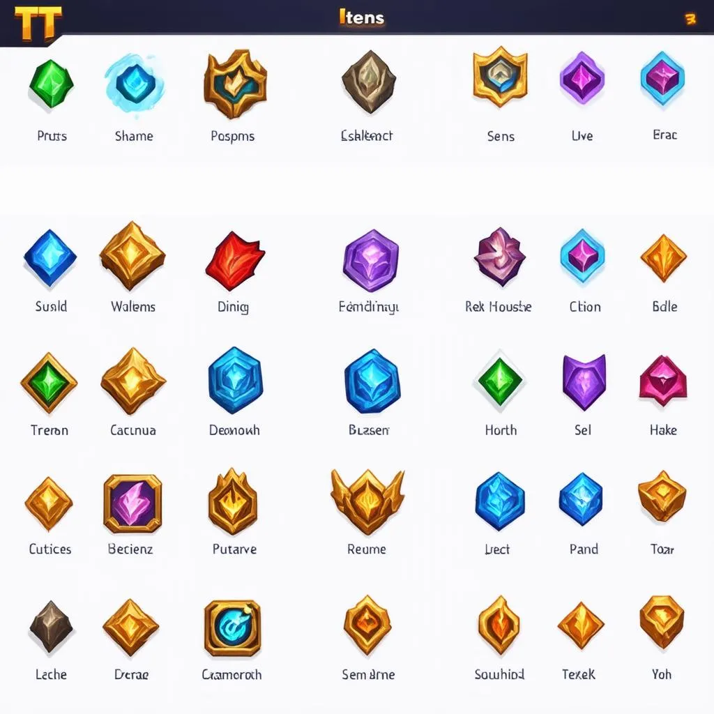 Danh Sách TFT Items