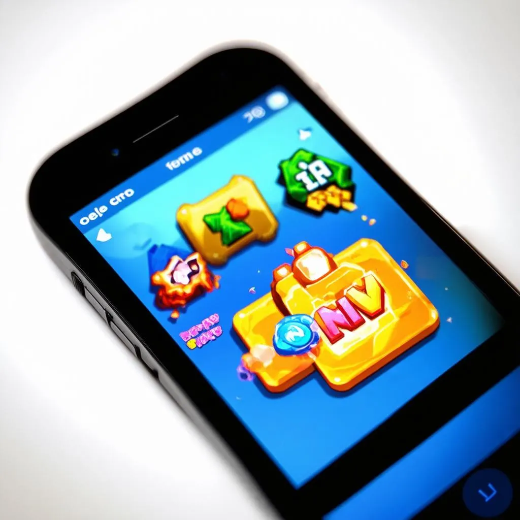 Điện thoại iPhone hiển thị game