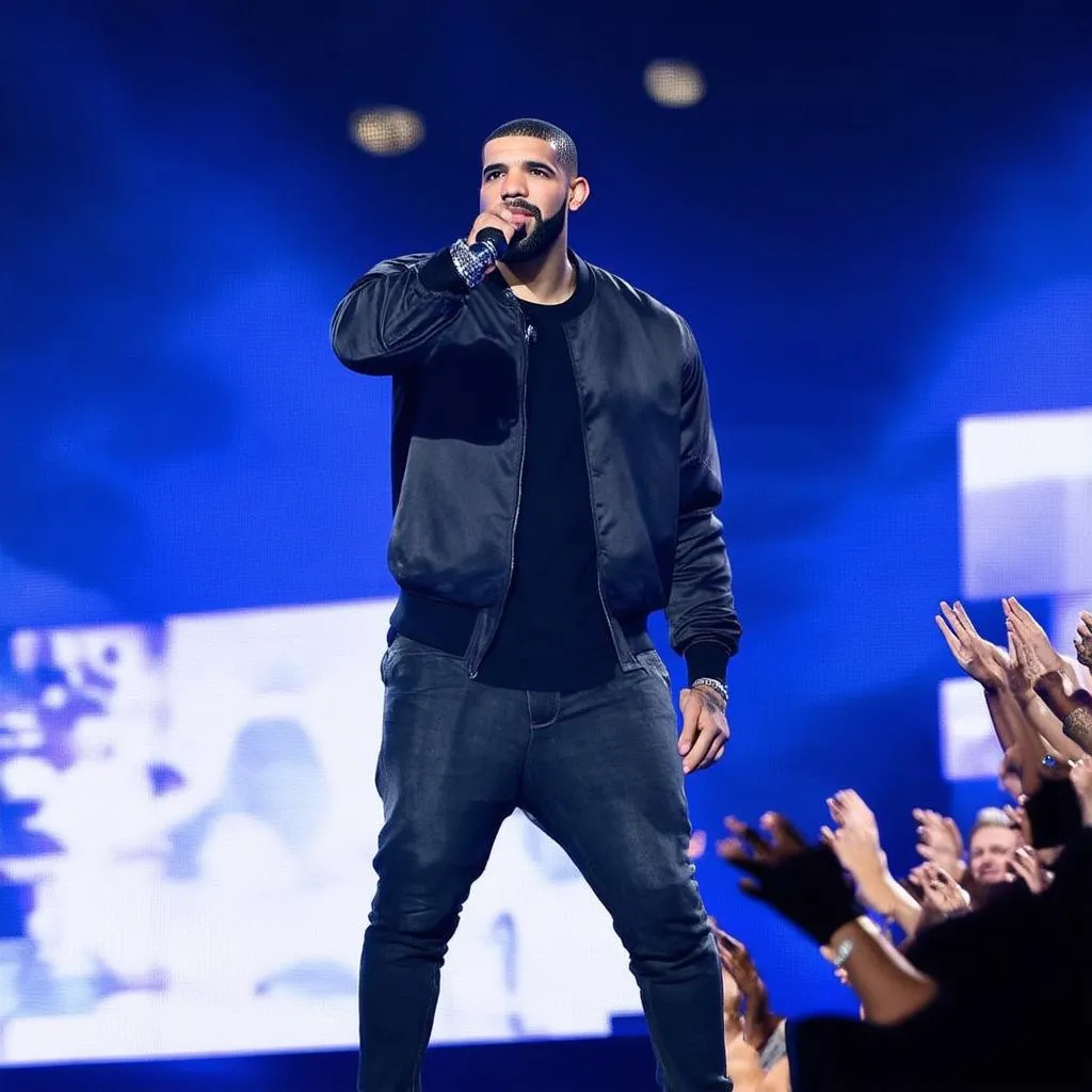 Drake biểu diễn trên sân khấu