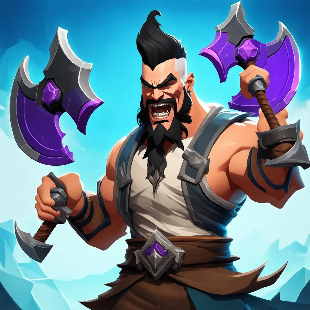 Draven tung rìu