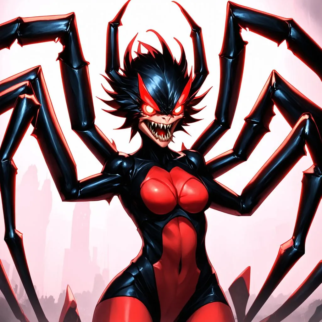 Elise Transforms into Spider Form