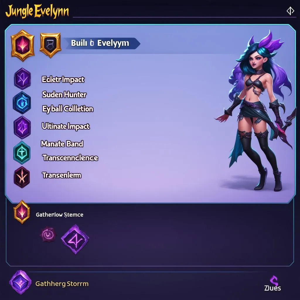 Jungle Evelynn Runes