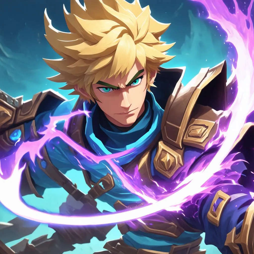 Ezreal sử dụng Tốc Biến để né chiêu thức của đối phương