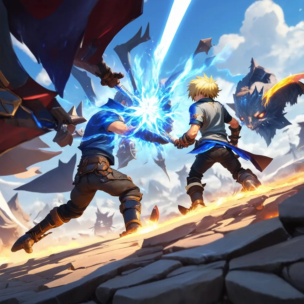 Ezreal đối đầu Zed