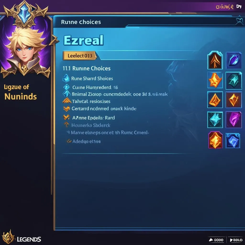 Ezreal ngọc bổ trợ