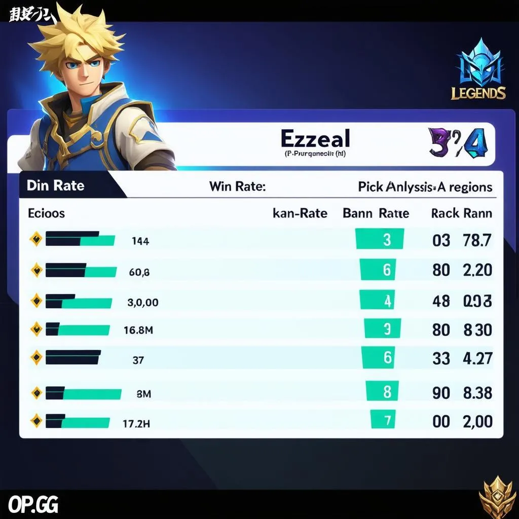 Ezreal OP.GG - Thống kê