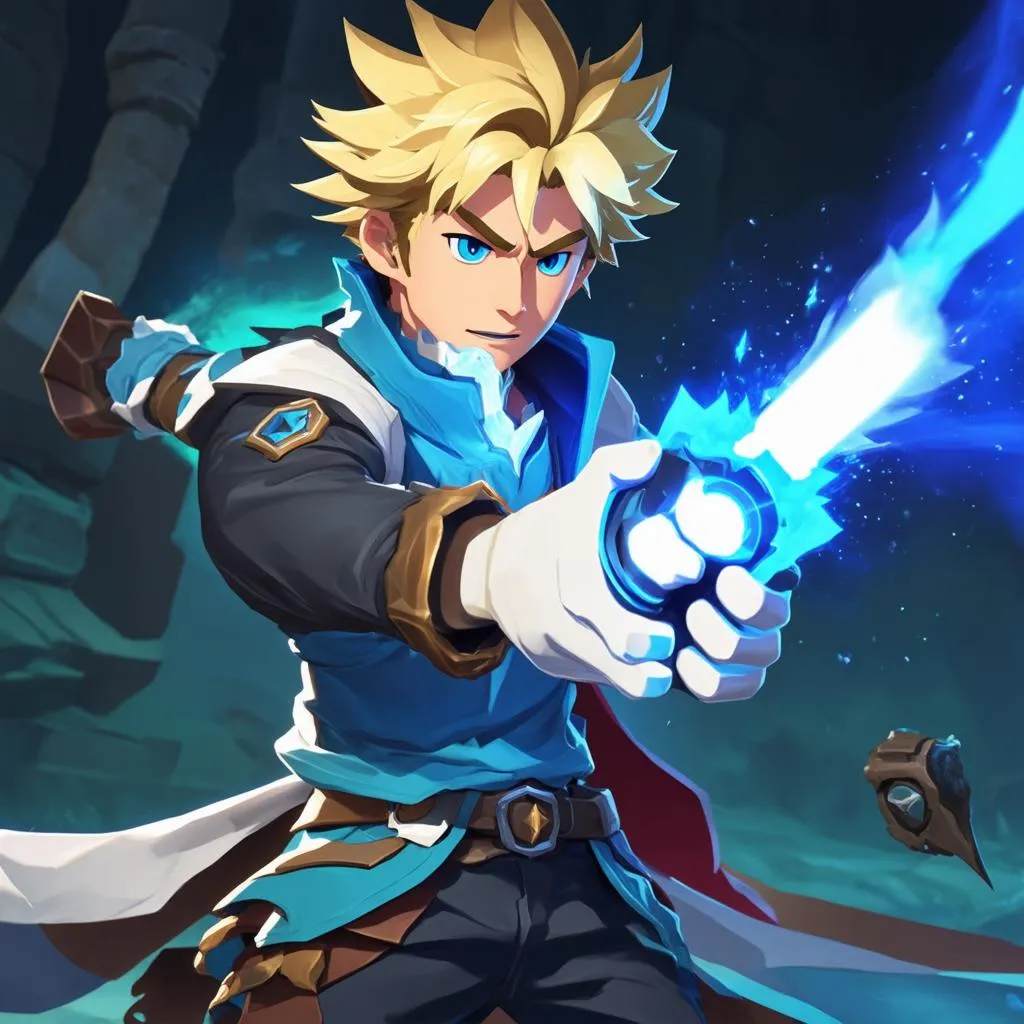 Ezreal playing League of Legends