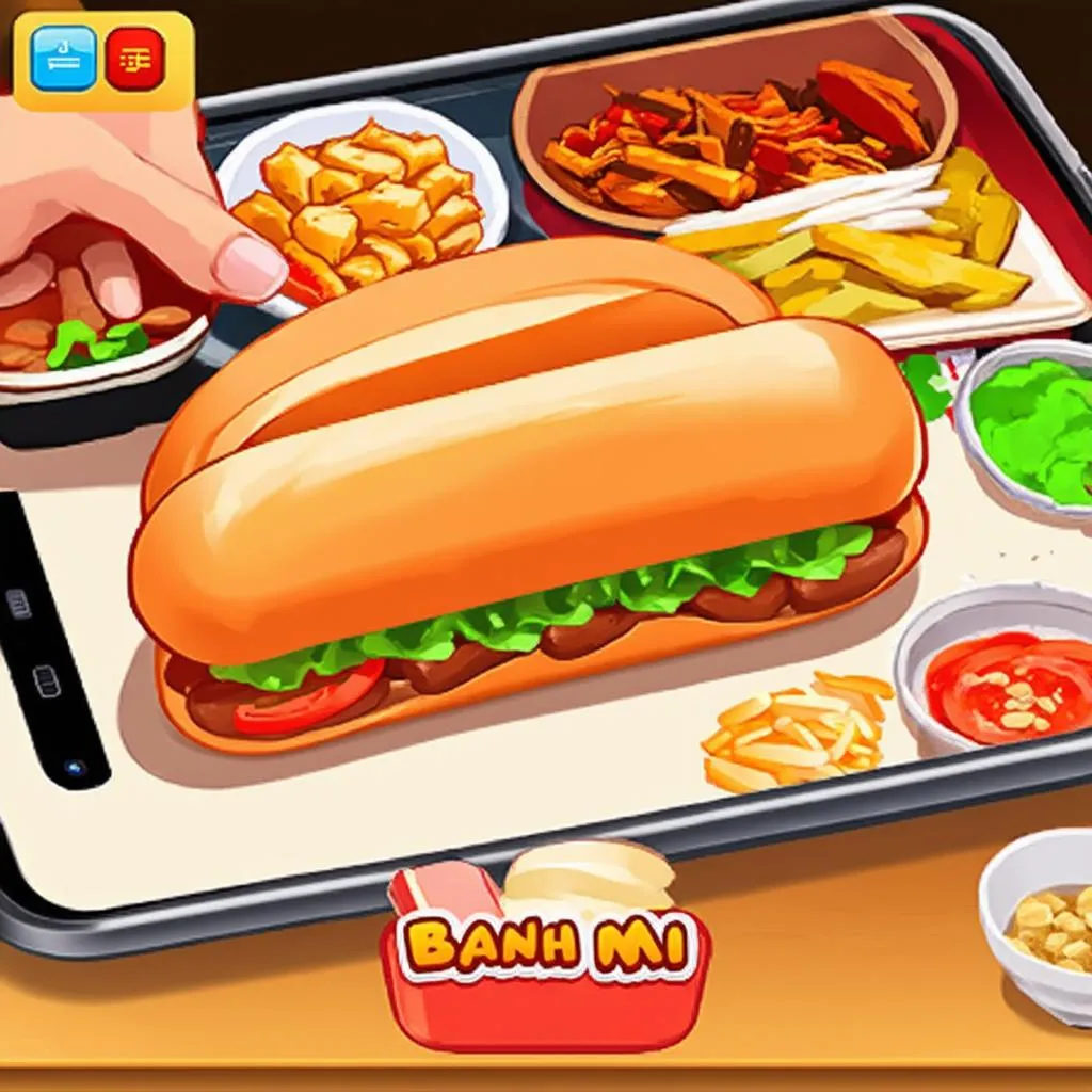 Game bánh mì xúc xích trên điện thoại