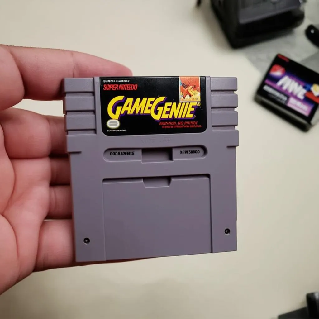 game genie trên tay người chơi