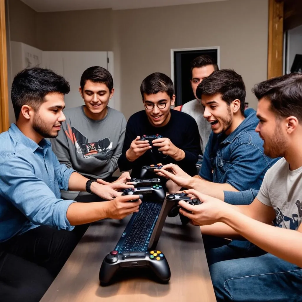 Gamers Playing Together