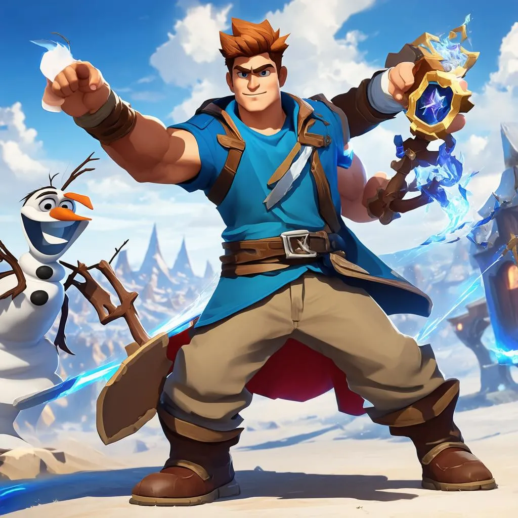 Garen đối đầu Olaf