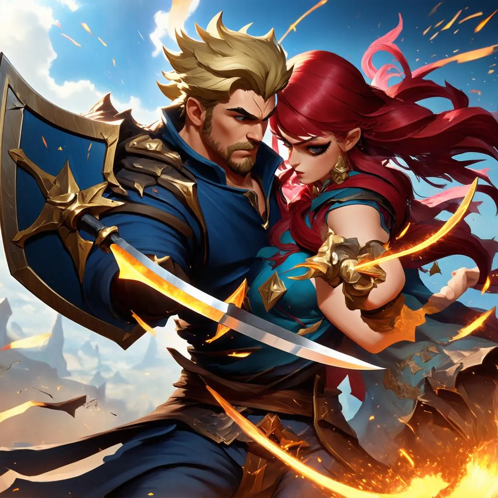 Garen đối đầu Katarina