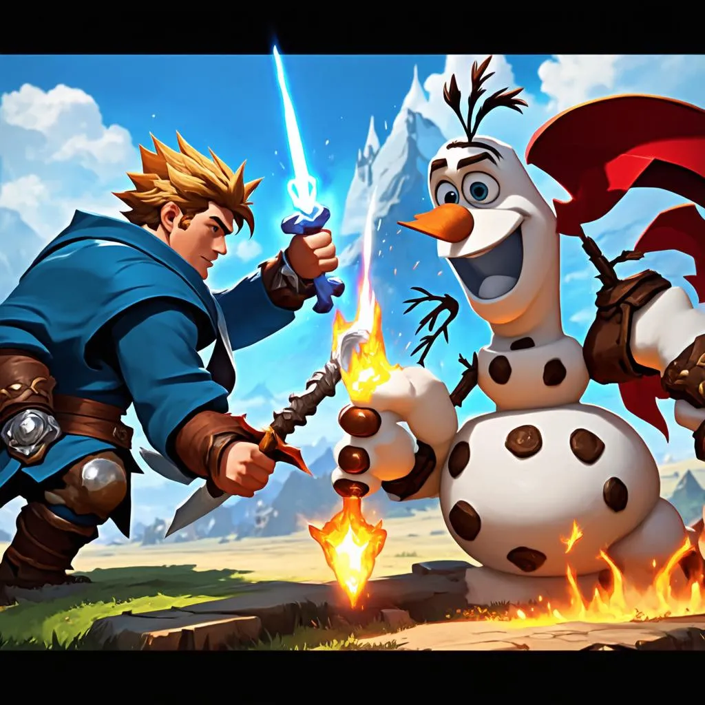 Garen đối đầu Olaf